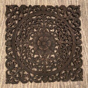 Wood carving from Thailand (17.5"x17.5")